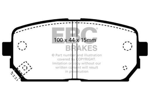 Picture of EBC 07 - 10 Kia Rondo 2.4 Yellowstuff Rear Brake Pads