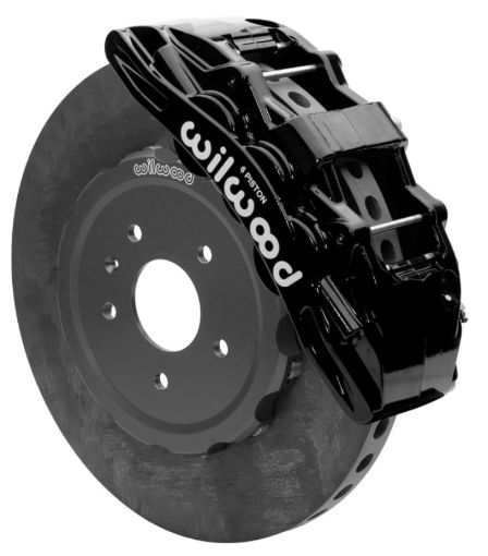 Picture of Wilwood Sx6R WCCB Carbon - Ceramic 2014 - 2019 C7 Corvette All Front Big Brake Kit - Black