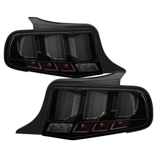 Picture of Spyder 10 - 12 Ford Mustang Light Bar Seq Turn Signal LED Tail Lights - Smoke ALT - YD - FM10 - LED - SM