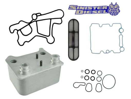 Picture of Sinister Diesel 03 - 07 Ford Powerstroke 6.0L Oil Cooler Kit (Includes Gaskets O - Rings)