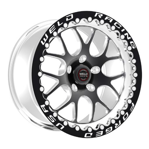Picture of Weld S77 HD 17x9 6x5 BP 5.9in BS Black Wheel (HD Low Pad) - Black Single Beadlock MT