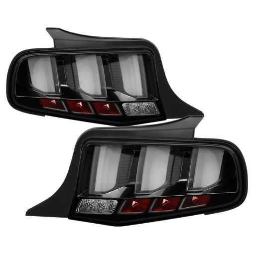 Picture of Spyder 10 - 12 Ford Mustang - Light Bar Seq. Turn Signal LED Tail Lights - Black - ALT - YD - FM10 - LED - BK