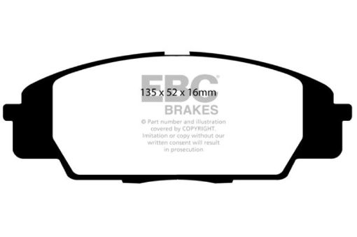 Picture of EBC 07 - 11 Acura CSX (Canada) 2.0 Type S Yellowstuff Front Brake Pads