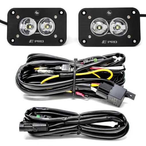Picture of Baja Designs S2 Pro Flush Mount LED Light Pod Kit WorkScene Pattern - Pair