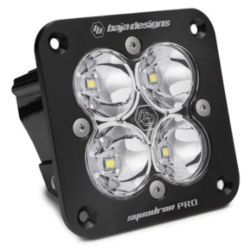Picture of Baja Designs Squadron Pro Spot Pattern Black Flush Mount LED Light Pod - Clear