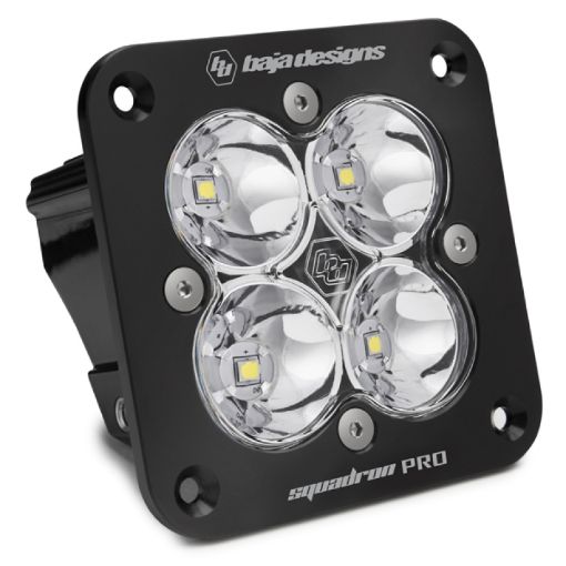 Picture of Baja Designs Squadron Pro Spot Pattern Black Flush Mount LED Light Pod - Clear