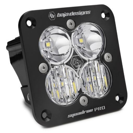 Picture of Baja Designs Squadron Pro DrivingCombo Pattern Flush Mount Black LED Light Pod - Clear