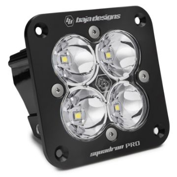Picture of Baja Designs Squadron Pro WorkScene Pattern Black Flush Mount LED Light Pod - Clear