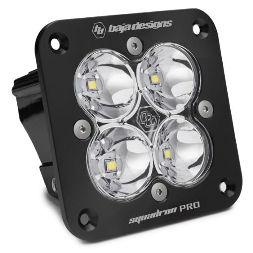 Picture of Baja Designs Squadron Pro WorkScene Pattern Black Flush Mount LED Light Pod - Clear