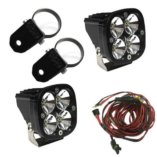 Picture of Baja Designs Squadron Pro LED Light Pods Kit wA - Pillar Mounts2.00in Harness