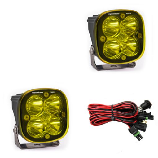 Picture of Baja Designs Squadron Pro Series WorkScene Pattern Pair LED Light Pods - Amber