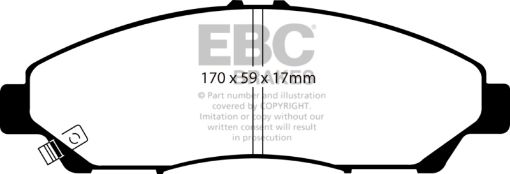 Picture of EBC 07 - 13 Acura MDX 3.7 Yellowstuff Front Brake Pads