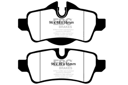 Picture of EBC 07 - 14 Mini Hardtop 1.6 Yellowstuff Rear Brake Pads