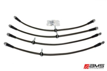 Picture of AMS Performance 08 - 15 Mitsubishi EVO X Stainless Steel Brake Lines (4 Lines)