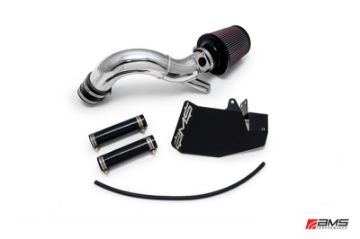 Picture of AMS Performance 08 - 15 Mitsubishi EVO X Replacement Intake Pipe wMAF Housing Bungs - Black