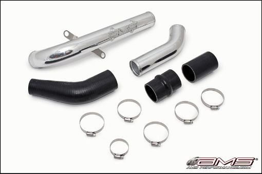 Picture of AMS Performance 08 - 15 Mitsubishi EVO X Upper IC Pipe - Black Powder Coat