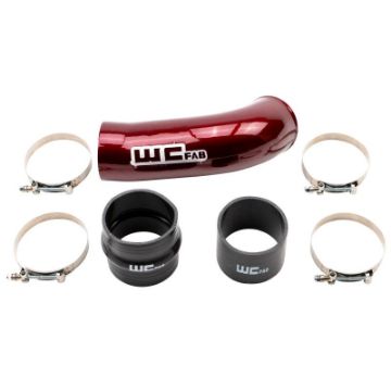 Picture of Wehrli 2020 - 2024 Chevrolet 6.6L L5P Duramax 4in Intake Pipe (Use wOEM Air Box) - WCFab Red
