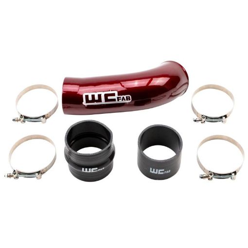 Picture of Wehrli 2020 - 2024 Chevrolet 6.6L L5P Duramax 4in Intake Pipe (Use wOEM Air Box) - WCFab Red