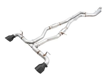 Picture of AWE 2020 Toyota Supra A90 Resonated Track Edition Exhaust - 5in Diamond Black Tips