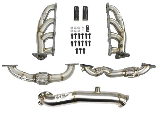 Picture of aFe Twisted Steel Headers Up - Pipes Down - Pipe 11 - 15 GM Diesel Trucks V8 - 6.6L (td) LML