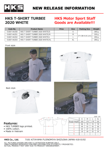 Picture of HKS T - SHIRT TURBEE 2020 WHITE S