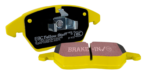 Picture of EBC 04 - 05 Mitsubishi Lancer Evo 8 2.0T (FQ400 wAlcon Caliper) Yellowstuff Front Brake Pads