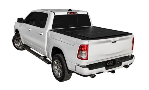 Picture of Access LOMAX Matte Black Tri - Fold Cover 19 Ram 2500, 3500 6ft 4in Box (w RamBox Cargo Mgt System)