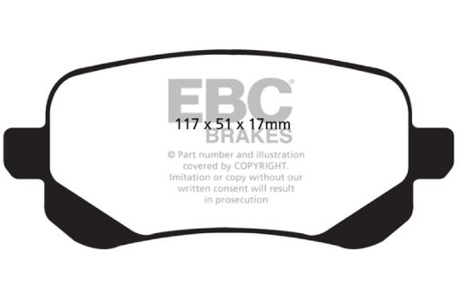 Picture of EBC 08 - 11 Chrysler Town Country 3.3 Extra Duty Rear Brake Pads