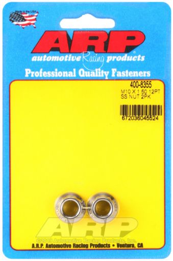 Picture of ARP M10 X 1.50 SS 12mm socket 12pt Nut Kit (2 - pack)