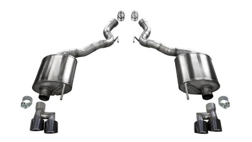 Picture of Corsa 2018 - 2023 Ford Mustang GT Convertible Sport Axle - Back Exhaust w Black PVD 4in Tips