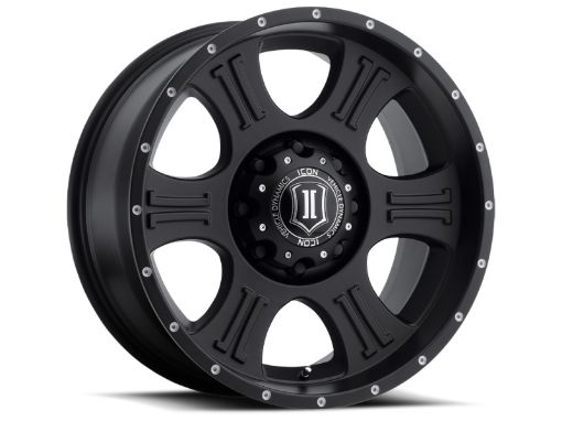 Picture of ICON Shield 20x9 5x150 16mm Offset 5.625in BS 110.1mm Bore Satin Black Wheel