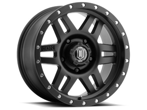 Picture of ICON Six Speed 17x8.5 5x150 25mm Offset 5.75in BS 116.5mm Bore Satin Black Wheel