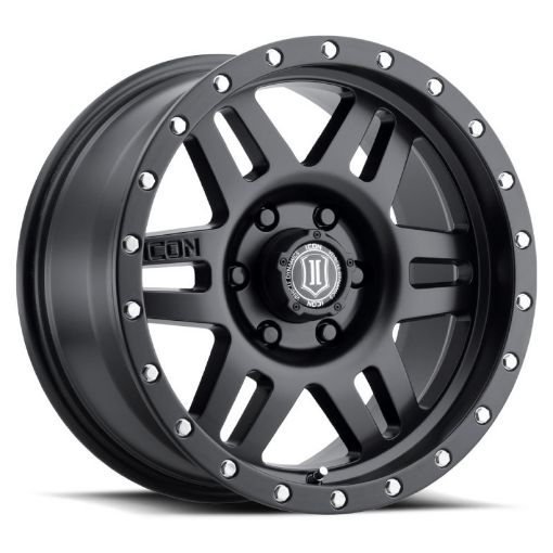 Picture of ICON Six Speed 17x8.5 6x5.5 25mm Offset 5.75in BS 108.1mm Bore Satin Black Wheel