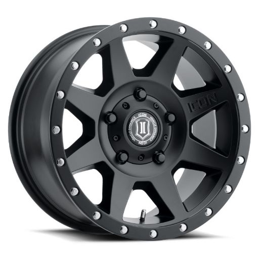 Picture of ICON Rebound 18x9 5x150 25mm Offset 6in BS 110.1mm Bore Satin Black Wheel