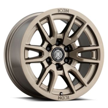 Picture of ICON Vector 6 17x8.5 6x135 6mm Offset 5in BS 87.1mm Bore Bronze Wheel