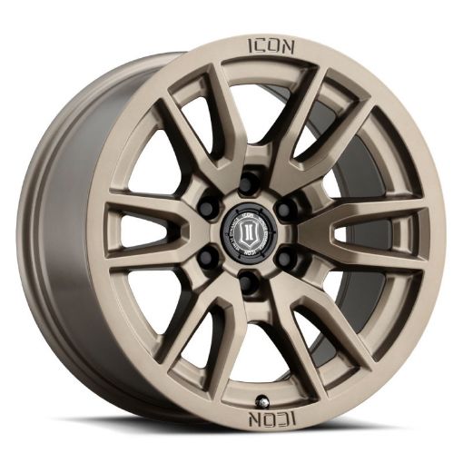 Picture of ICON Vector 6 17x8.5 6x5.5 0mm Offset 4.75in BS 106.1mm Bore Bronze Wheel
