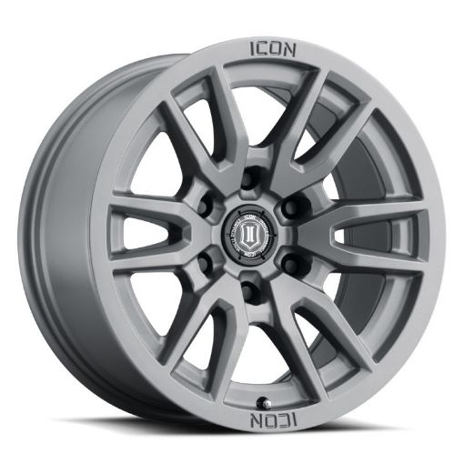 Picture of ICON Vector 6 17x8.5 6x5.5 0mm Offset 4.75in BS 106.1mm Bore Titanium Wheel