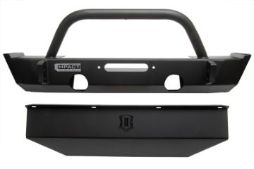 Picture of ICON 2018 Jeep Wrangler JL 2020 JT Front Impact Bumper wSkid Plate