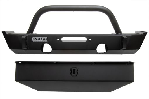 Picture of ICON 2018 Jeep Wrangler JL 2020 JT Front Impact Bumper wSkid Plate
