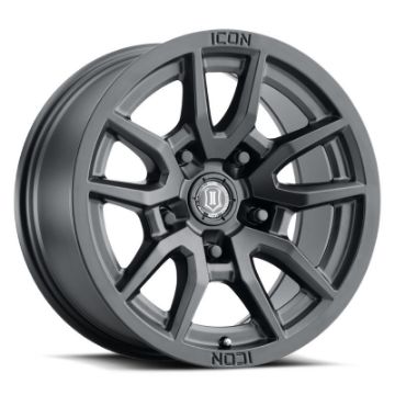 Picture of ICON Vector 5 17x8.5 5x5 - 6mm Offset 4.5in BS 71.5mm Bore Satin Black Wheel