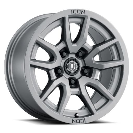 Picture of ICON Vector 5 17x8.5 5x5 - 6mm Offset 4.5in BS 71.5mm Bore Titanium Wheel