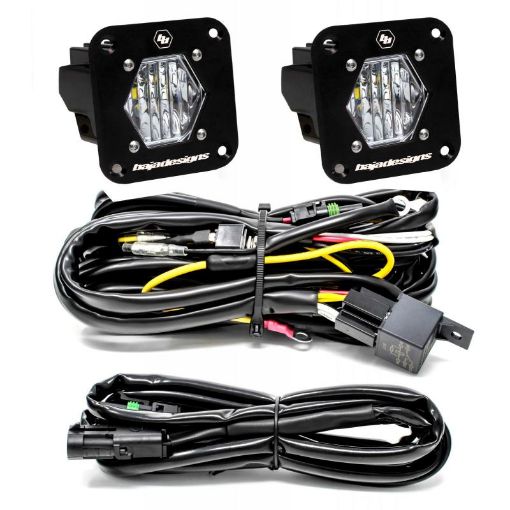 Picture of Baja Designs S1 Wide Cornering LED Light Backup Kit w Mounting Bracket Pair