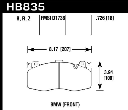 Picture of Hawk 15 - 19 BMW X6 M Performance Ceramic Street Front Brake Pads