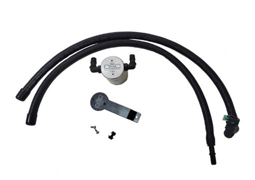 Picture of JampL 2020 - 2024 Ford Explorer 2.3L EcoBoost Driver Side Oil Separator 3.0 - Clear Anodized