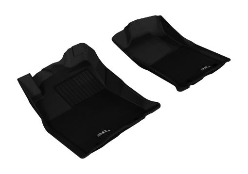 Picture of 3D MAXpider 2012 - 2015 Toyota Tacoma Double Cab Kagu 1st Row Floormat - Black