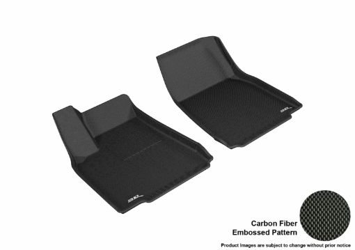 Picture of 3D MAXpider 2016 - 2020 Tesla Model X Kagu 1st Row Floormat - Black