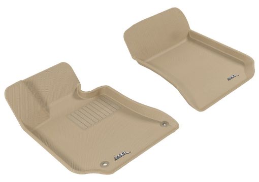Picture of 3D MAXpider 2010 - 2013 Mercedes - Benz E - Class W212 Kagu 1st Row Floormat - Tan