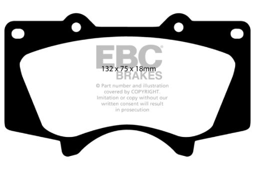 Picture of EBC 10 Lexus GX460 4.6 Extra Duty Front Brake Pads