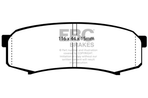Picture of EBC 10 Lexus GX460 4.6 Extra Duty Rear Brake Pads