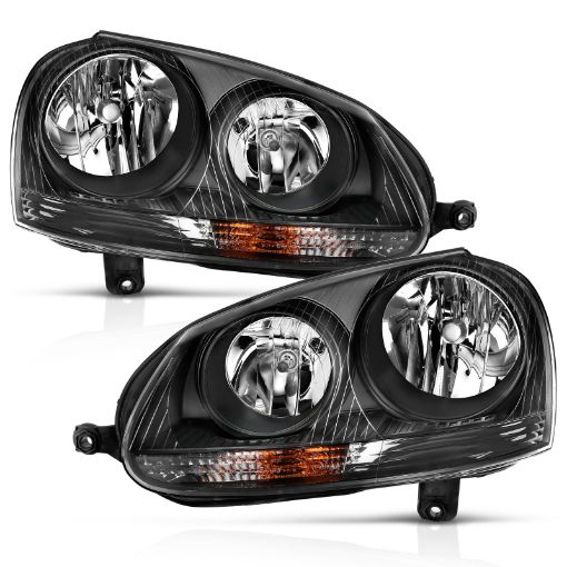 Picture of ANZO 2006 - 2009 Volkswagen Us Rabbit Crystal Headlight Black (Halogen Only)